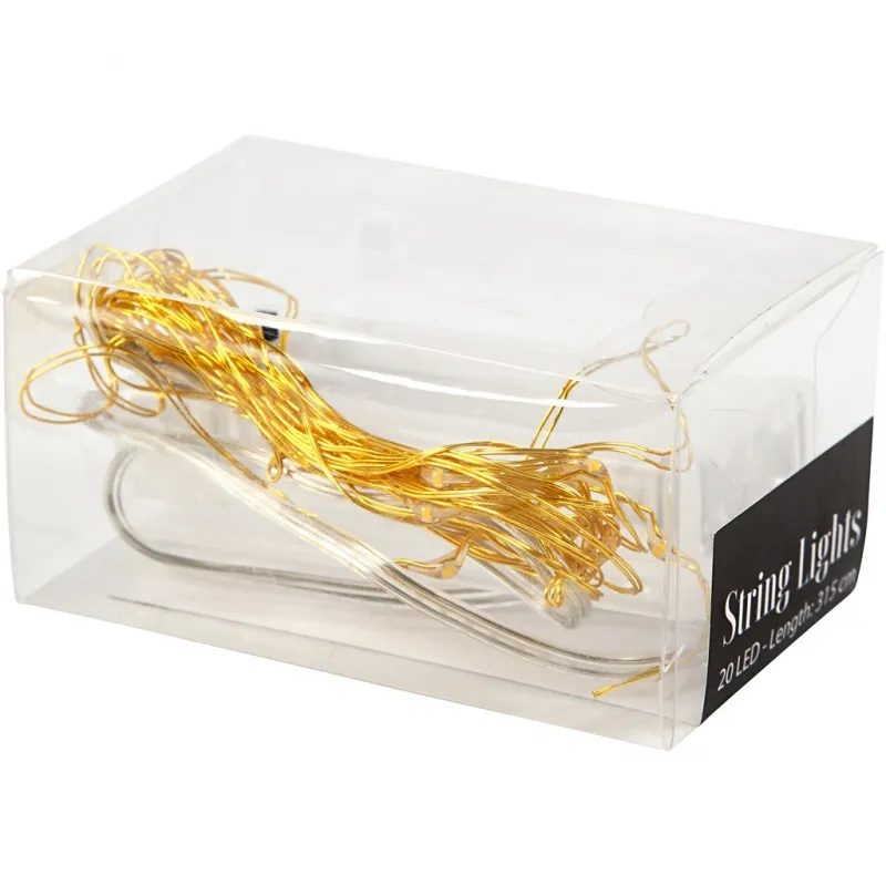 LED Lichterkette, L 3,15 m, Gold, 1 Stk