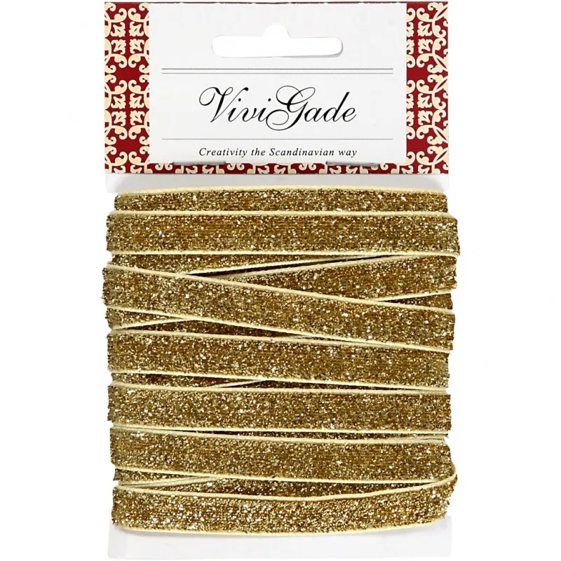Zierband, B 10 mm, Gold, 5 m/ 1 Rolle