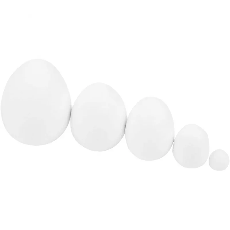 Eier, Größe 12+25+35+40+47 mm, Weiß, 200 Stk/ 1 Pck