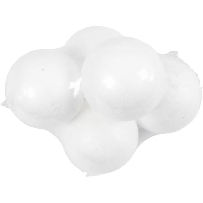 Styropor-Kugeln, D 8 cm, Weiß, 5 Stk/ 1 Pck