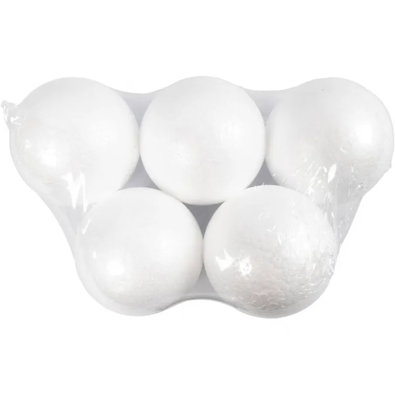 Styropor-Kugeln, D 12 cm, Weiß, 5 Stk/ 1 Pck