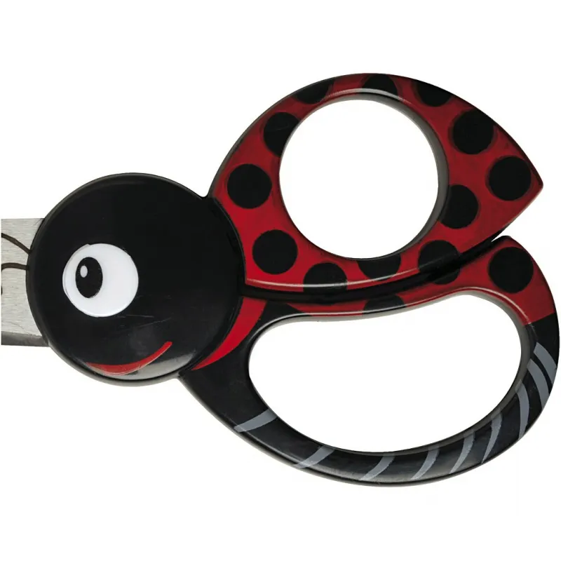Fiskars Kinderschere mit Tiermotiv, Marienkäfer, L 13 cm, 1 Stk