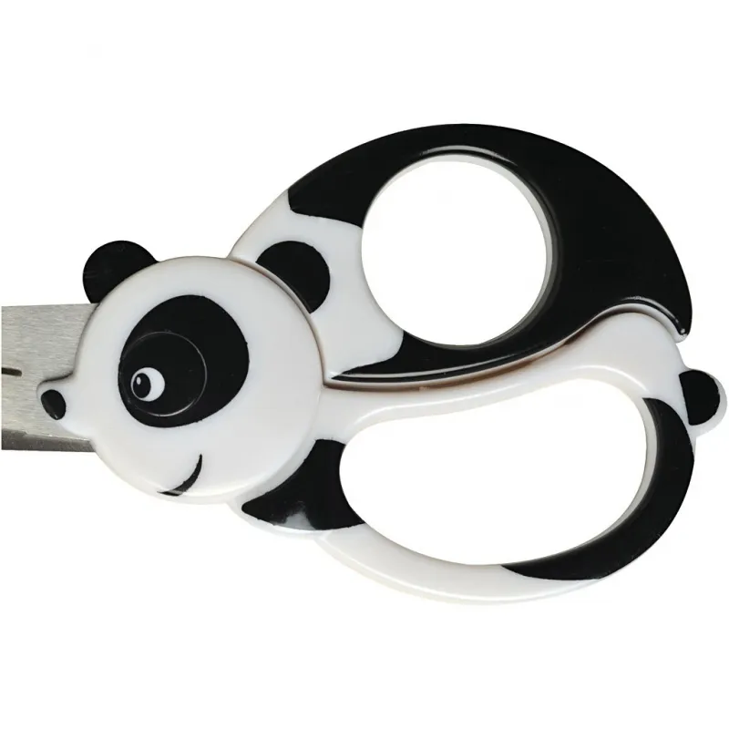 Fiskars Kinderschere mit Tiermotiv, Panda, L 13 cm, 1 Stk