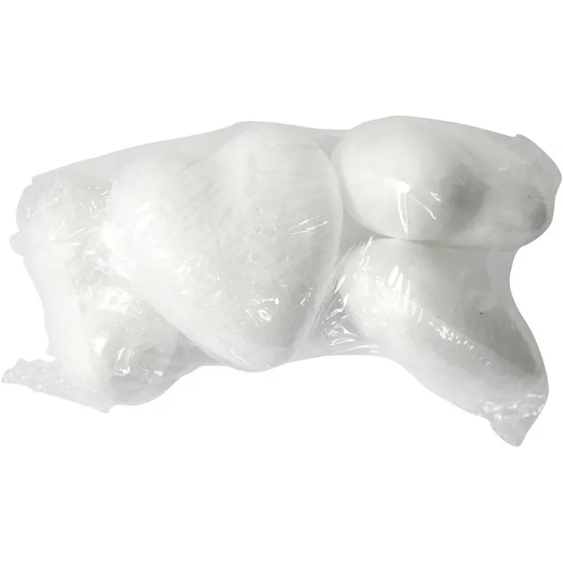 Herz, H 6 cm, T 3 cm, B 6 cm, Weiß, 5 Stk/ 1 Pck