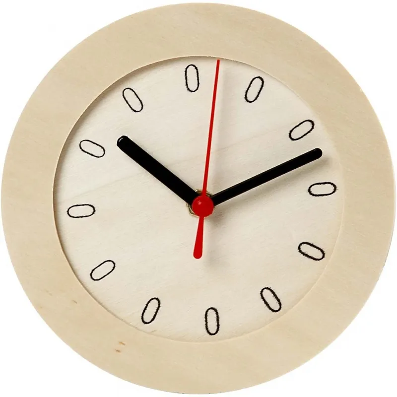 Uhr mit Holzrahmen, D 15 cm, 1 Stk