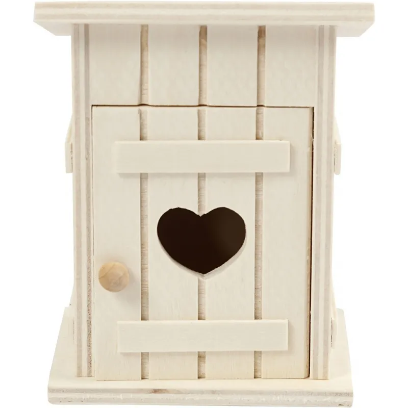 Miniatur-Toilettenhäuschen, L 8 cm, B 6,5 cm, 1 Stk