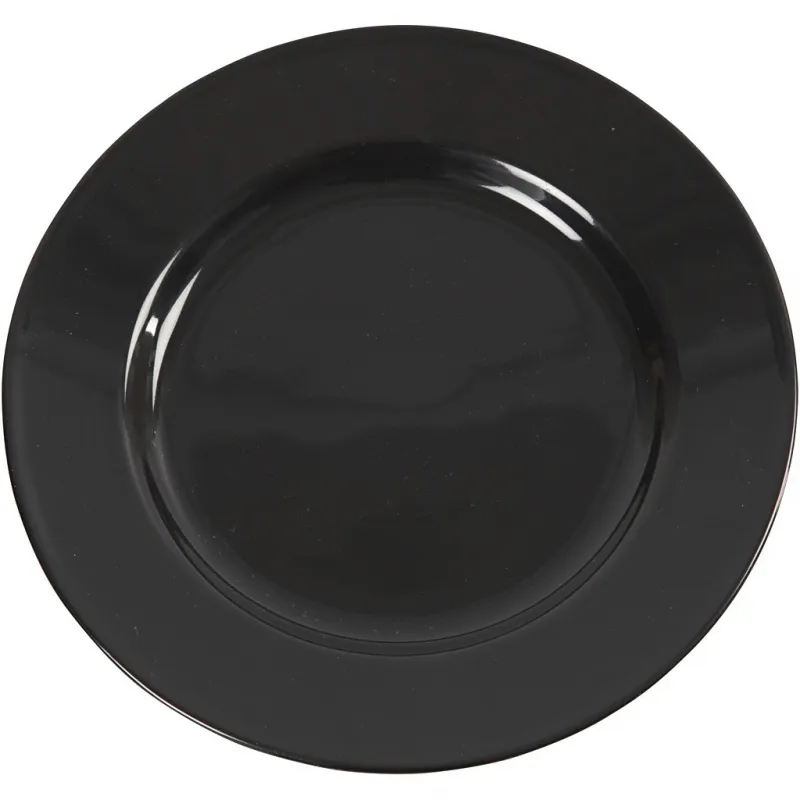 Beistellteller, D 19 cm, Schwarz, 6 Stk/ 1 Pck