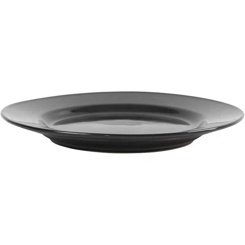 Beistellteller, D 19 cm, Schwarz, 6 Stk/ 1 Pck