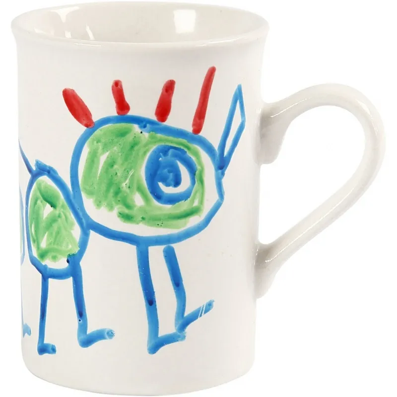 Tasse, H 10 cm, D 7,4 cm, 245 ml, Weiß, 1 Stk