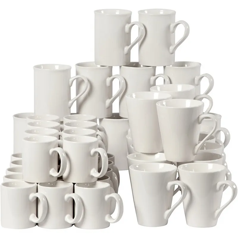 Tasse, H 7-10 cm, Weiß, 48 Stk/ 1 Pck