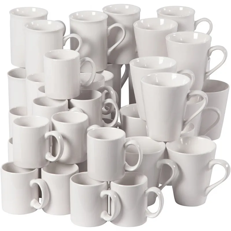 Tasse, H 7-10 cm, Weiß, 48 Stk/ 1 Pck