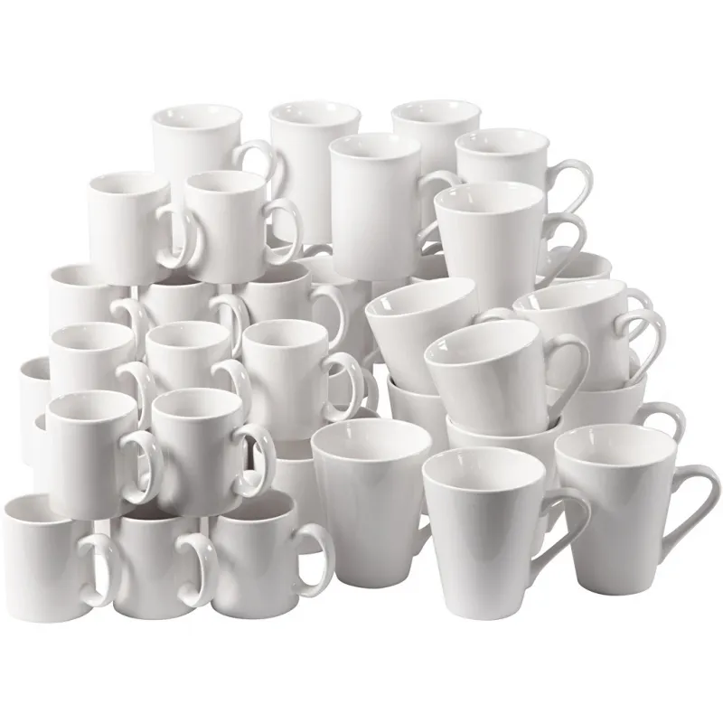 Tasse, H 7-10 cm, Weiß, 48 Stk/ 1 Pck