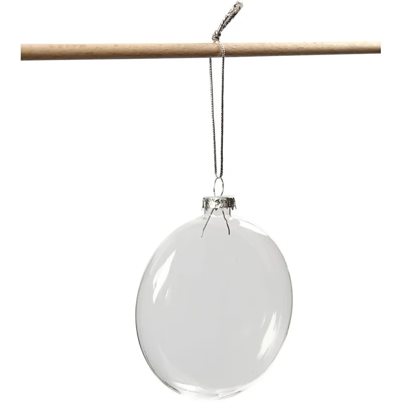 Weihnachtskugel, D 8 cm, Dicke 2,1 cm, 6 Stk/ 1 Pck