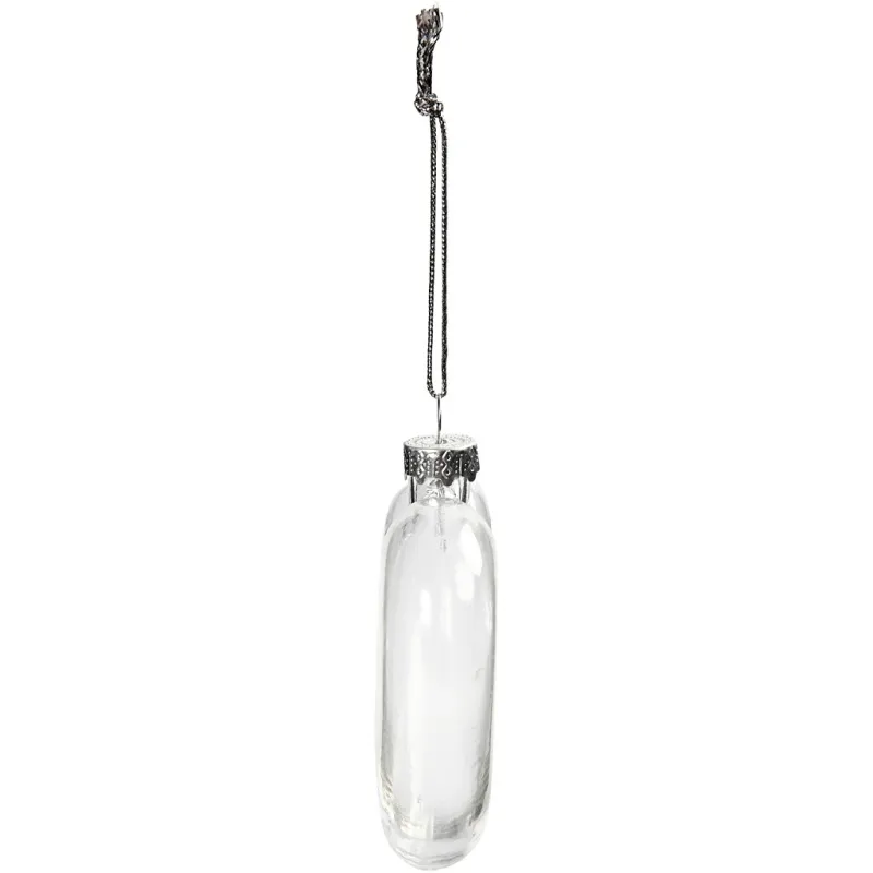 Glasherz, H 9 cm, B 7.8 cm, Dicke 2,1 cm, 6 Stk/ 1 Pck