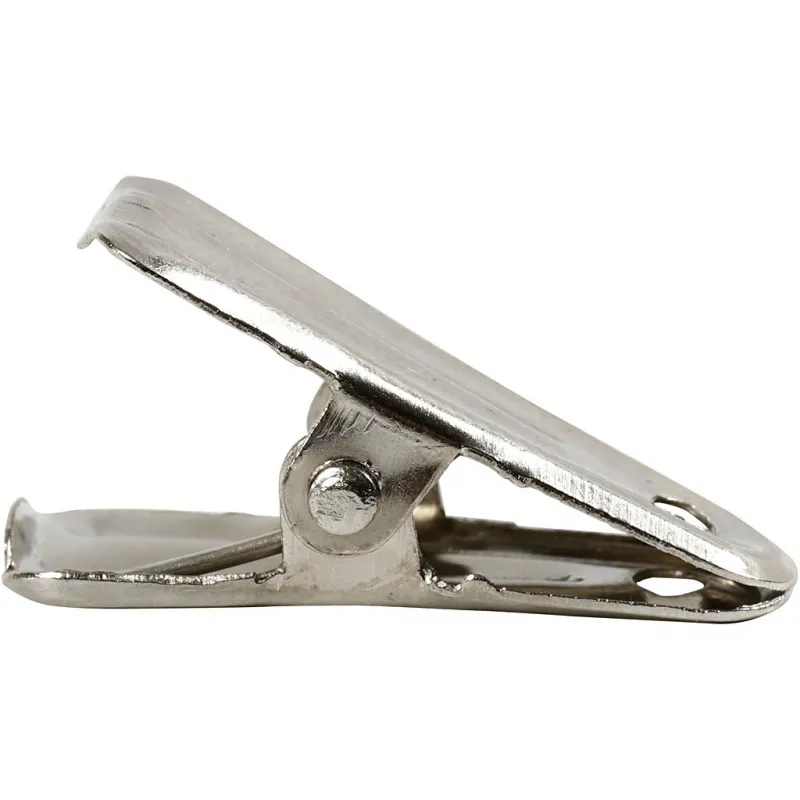 Deko-Klammer, L 27 mm, B 14 mm, Silber, 10 Stk/ 1 Pck