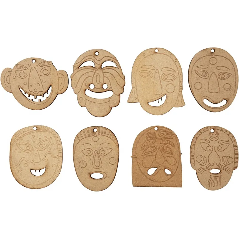 Masken-Anhänger, Größe 5,5-7 cm, Dicke 4 mm, 24 Stk/ 1 Pck