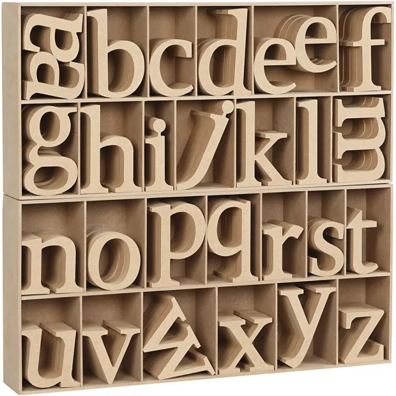 Buchstabe, H 8 cm, Dicke 2 cm, 112 Stk/ 1 Pck