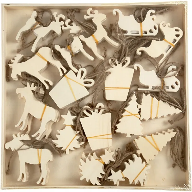 Weihnachtsanhänger, Größe 7-9 cm, Dicke 4 mm, 90 Stk/ 1 Pck