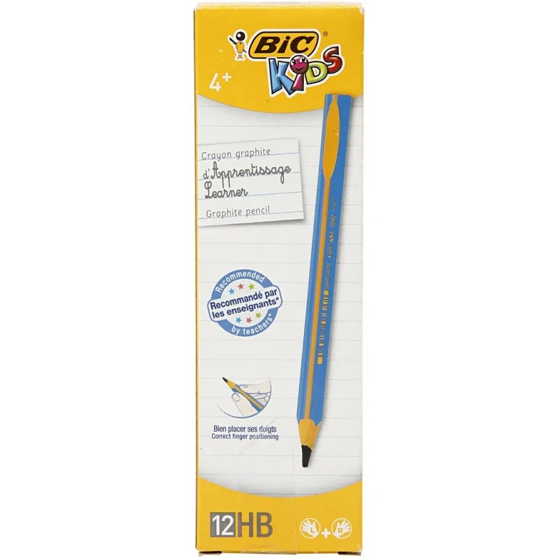 Kinder-Bleistift, L 14 cm, Dicke 10 mm, Mine 4 mm, 12 Stk/ 1 Pck