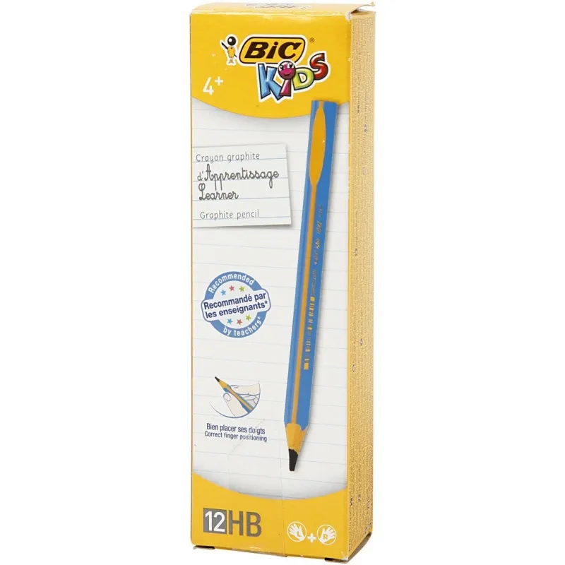Kinder-Bleistift, L 14 cm, Dicke 10 mm, Mine 4 mm, 12 Stk/ 1 Pck
