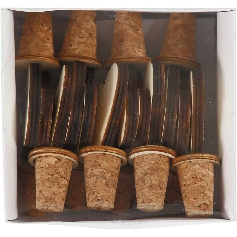 Korken, H 9 cm, D 15-20 mm, 12 Stk/ 1 Pck