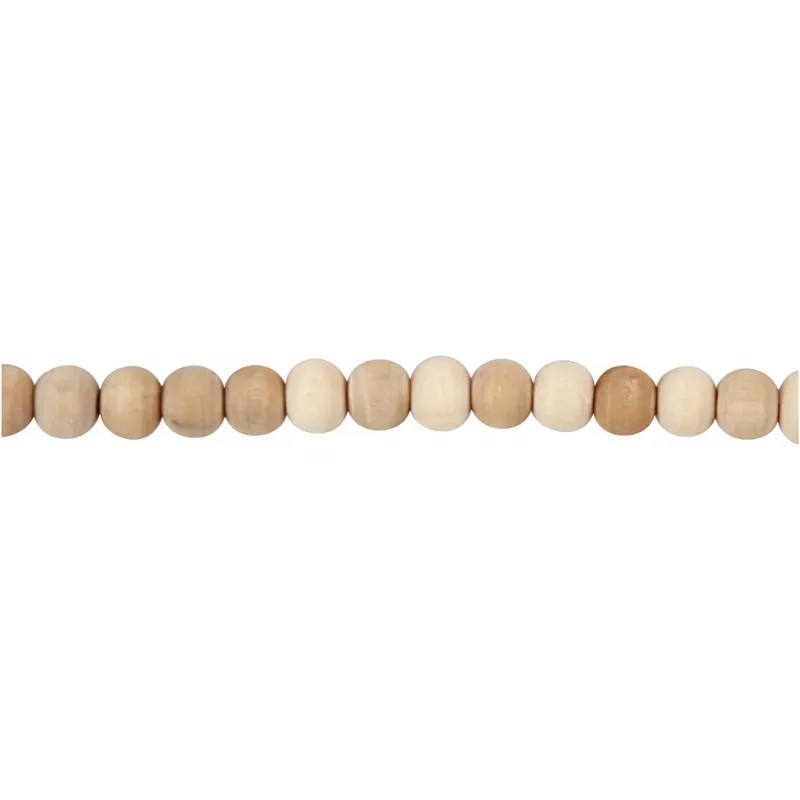 Holzperle, D 5 mm, Lochgröße 1,5 mm, 100 Stk/ 1 Pck