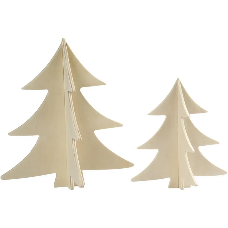 3D Weihnachtsbaum, H 13+18 cm, 2 Stk/ 1 Pck