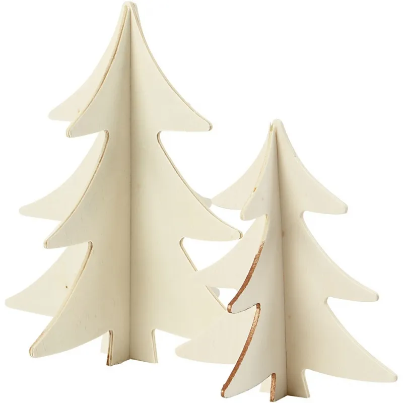 3D Weihnachtsbaum, H 13+18 cm, 2 Stk/ 1 Pck