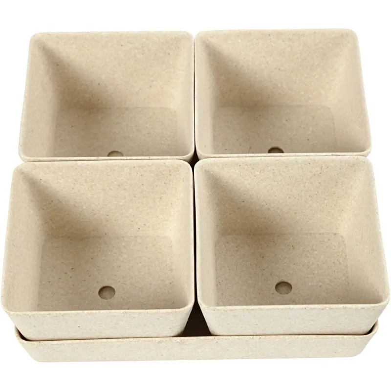 Blumentopf-Kästchen, H 8 cm, T 19,5 cm, B 19,5 cm, 1 Set