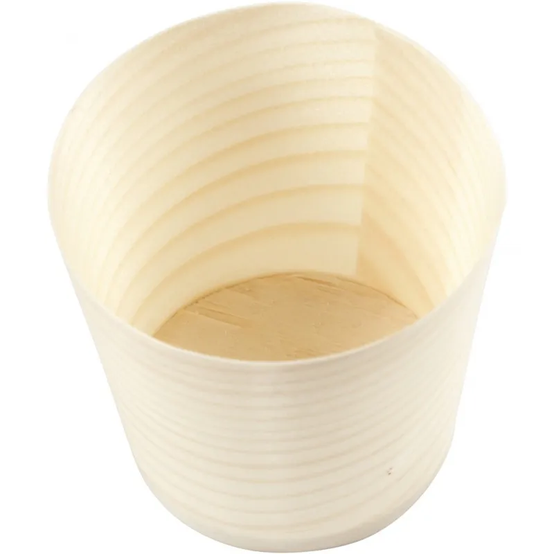 Becher aus Spanholz, H 6 cm, D 5,5 cm, 12 Stk/ 1 Pck