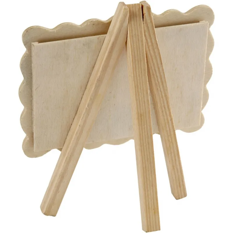 Mini-Staffelei mit Rahmen, Größe 13,2x11,5 cm, Dicke 18 mm, 1 Stk