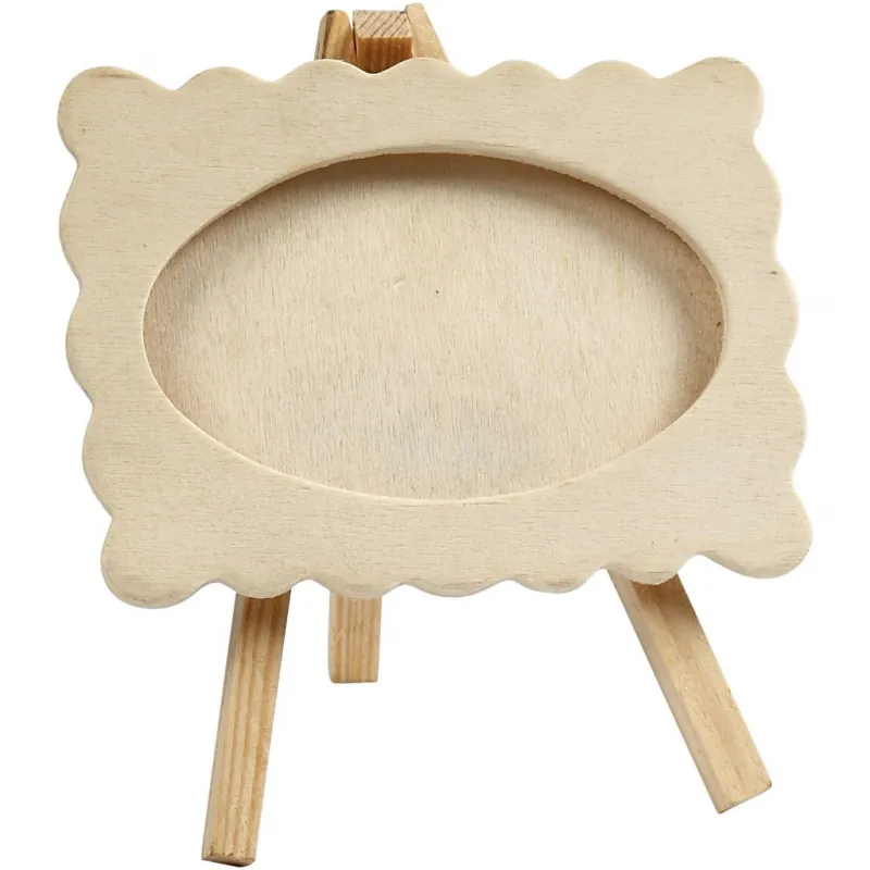 Mini-Staffelei mit Rahmen, Größe 13,2x11,5 cm, Dicke 18 mm, 1 Stk