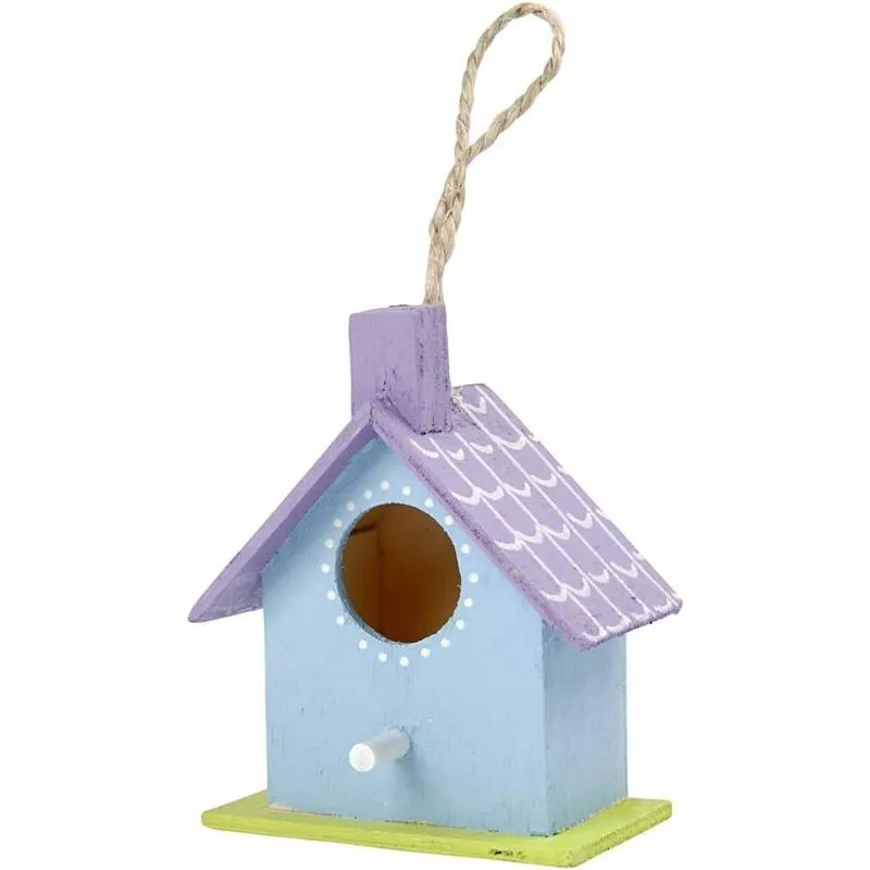 Mini-Vogelhäuser, H 7 cm, 6 Stk/ 1 Pck