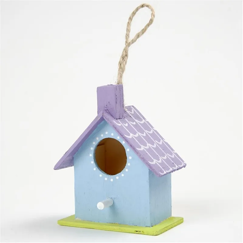 Mini-Vogelhäuser, H 7 cm, 6 Stk/ 1 Pck