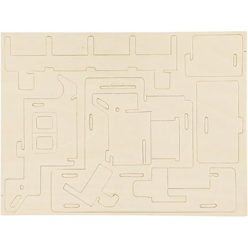 3D-Figuren zum Zusammensetzen, Haus mit Garage und Auffahrt, Größe 22,5x17,5x20,5, 1 Stk