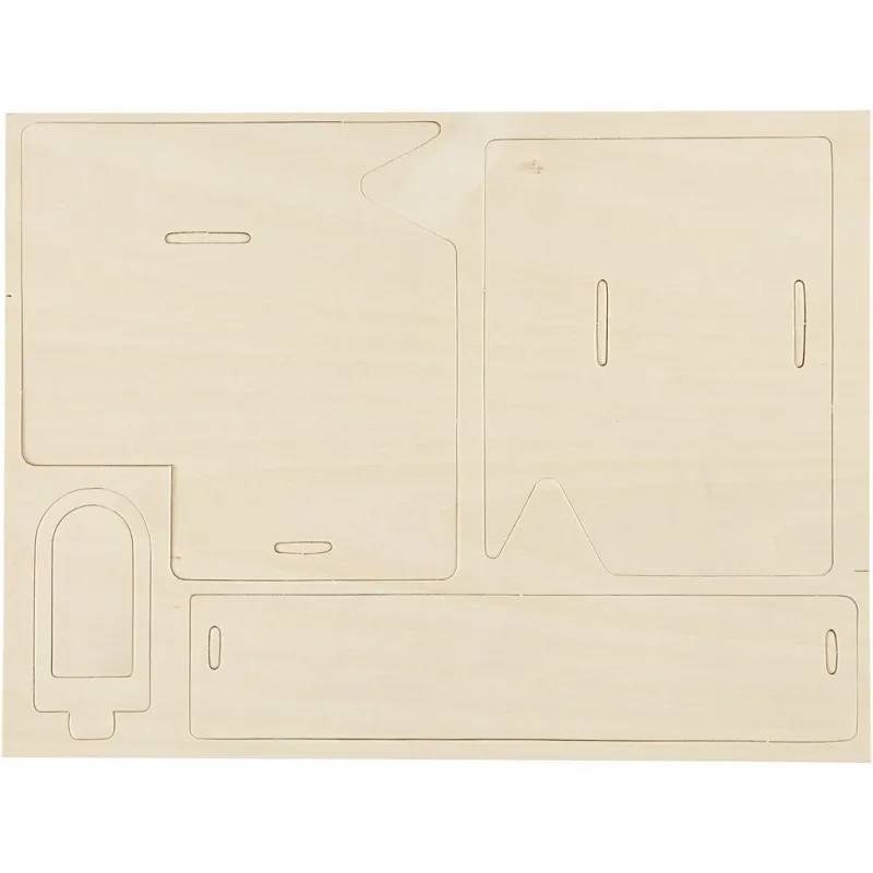 3D-Figuren zum Zusammensetzen, Haus mit Garage und Auffahrt, Größe 22,5x17,5x20,5, 1 Stk