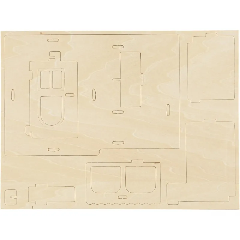 3D-Figuren zum Zusammensetzen, Haus mit Veranda, Größe 22,5x16x17,5, 1 Stk