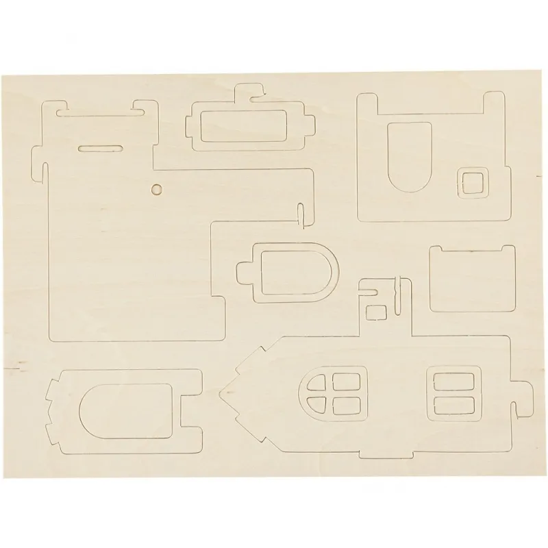 3D-Figuren zum Zusammensetzen, Haus mit Balkon, Größe 15,8x17,5x19,5, 1 Stk