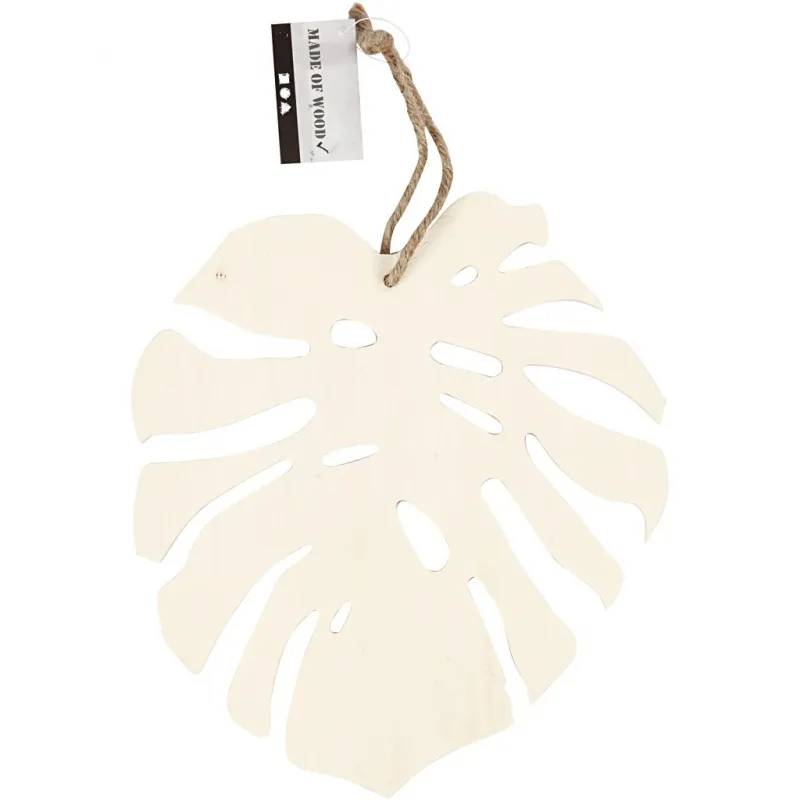 Monstera-Blatt, H 20 cm, T 3 mm, B 19 cm, 1 Stk