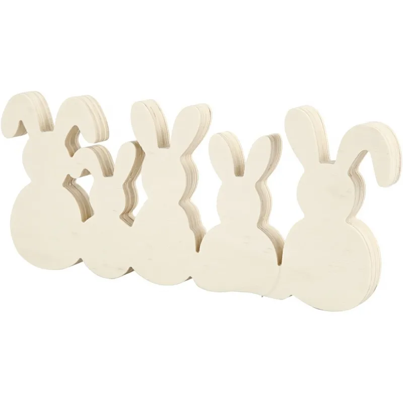 Hasen, H 11 cm, B 30 cm, Dicke 2 cm, 1 Set