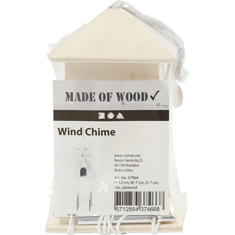 Windspiel, H 12 cm, T 7 cm, B 7 cm, 1 Stk