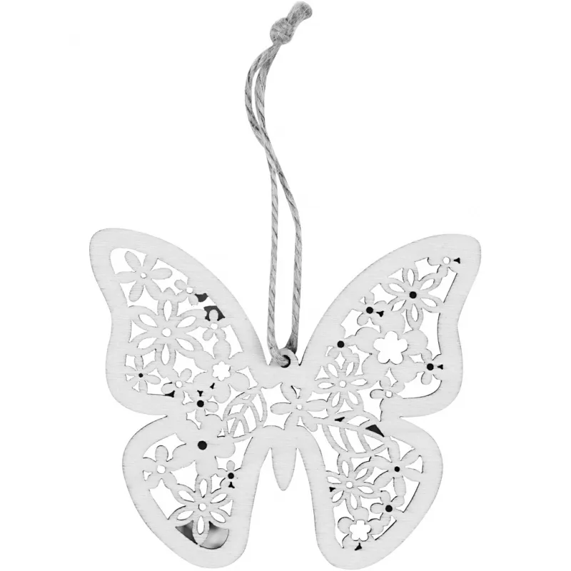 Holz-Anhänger, Schmetterling, Blume, Vogel, H 10 cm, B 10 cm, 90 Stk/ 1 Pck