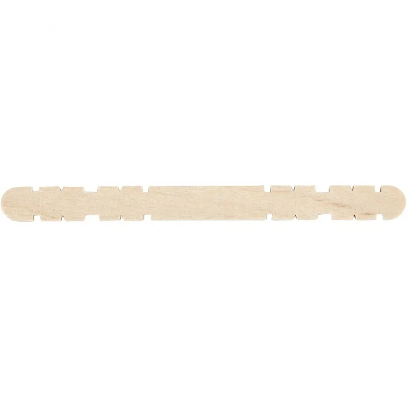 Holzbaustäbe mit Kerben, L 11,4 cm, B 10 mm, 30 Stk/ 1 Pck