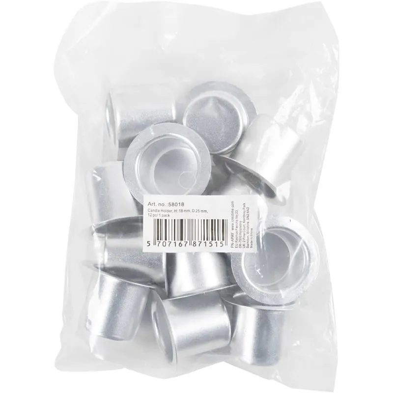 Kerzenmanschetten, H 23 mm, D 31 mm, 12 Stk/ 1 Pck