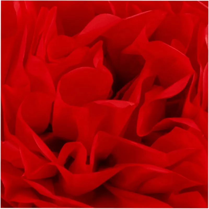 Seidenpapier-Pompons, D 20+24+30 cm, 16 g, Rot, 3 Stk/ 1 Pck