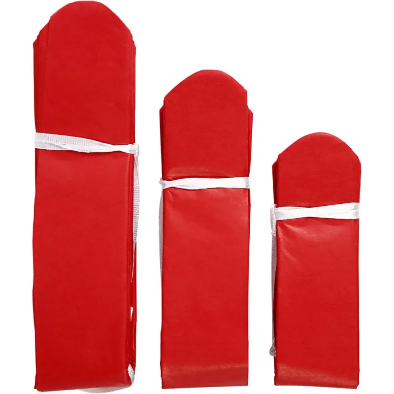 Seidenpapier-Pompons, D 20+24+30 cm, 16 g, Rot, 3 Stk/ 1 Pck