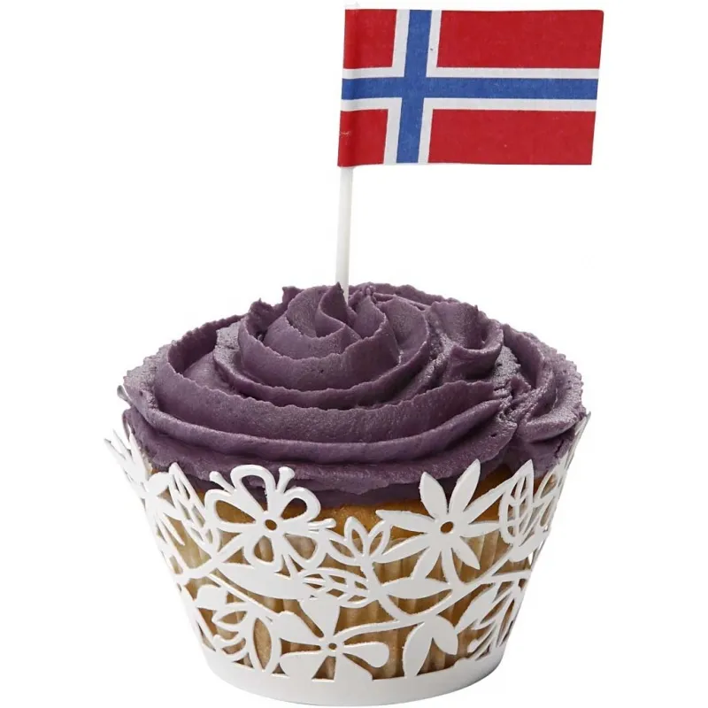 Kuchenflagge, Größe 30x50 mm, 100 Stk/ 1 Pck, Norwegen