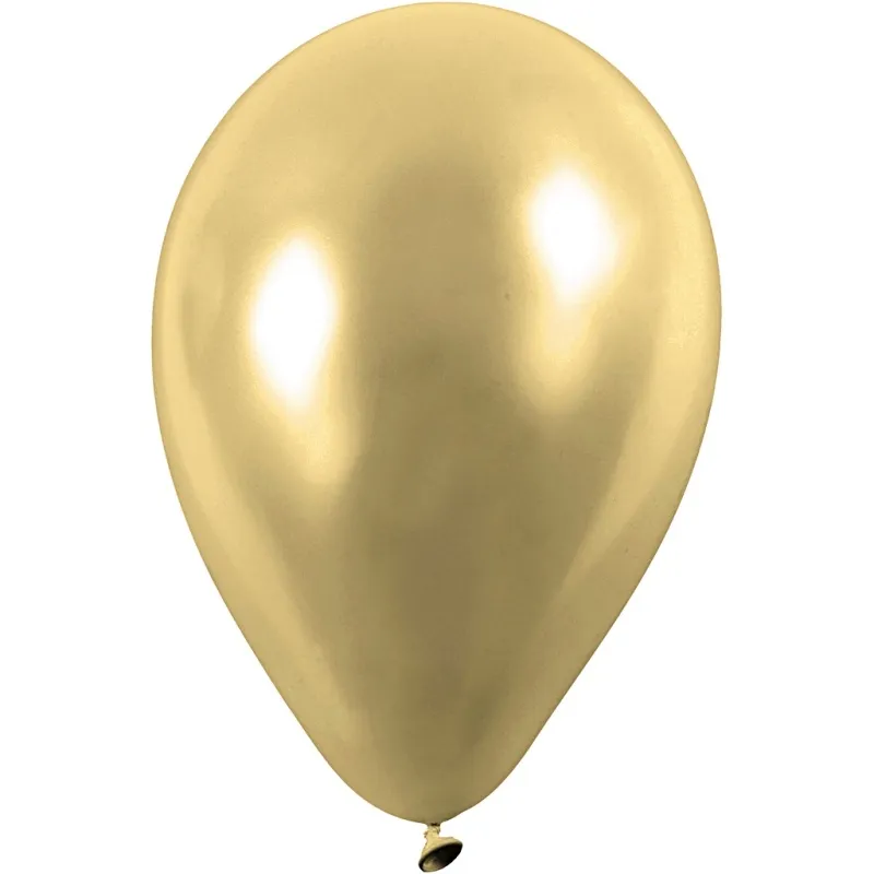 Ballons, D 23 cm, rund, Gold, 8 Stk/ 1 Pck