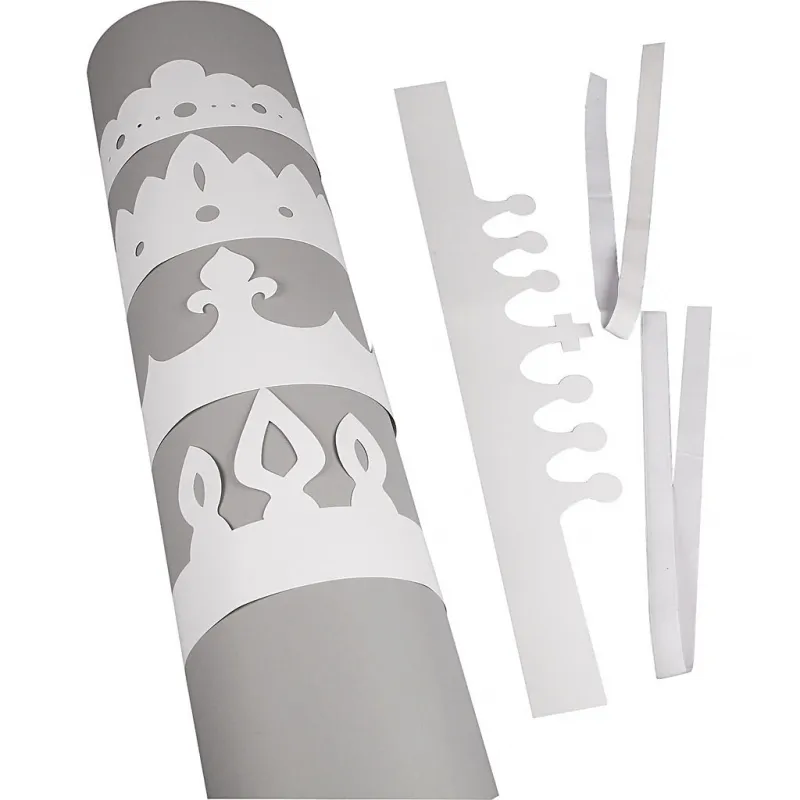 Kronen, H 10-16,5 cm, L 60 cm, 230 g, Weiß, 5 Stk/ 1 Pck