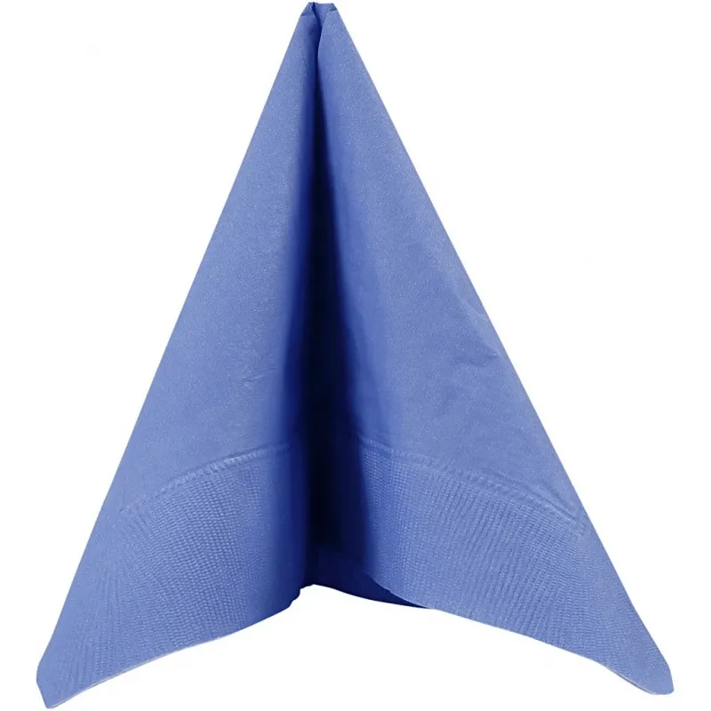 Servietten, weißer Rückseite, Größe 33x33 cm, Hellblau, 20 Stk/ 1 Pck